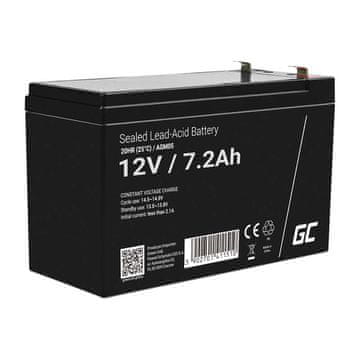 Green Cell agm 12v 7,2ah baterija brez vzdrževanja za alarm ups