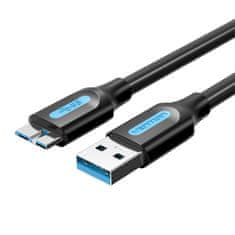 Vention kabel usb 3.0 a moški do micro-b moški vention copbf 1m črn pvc