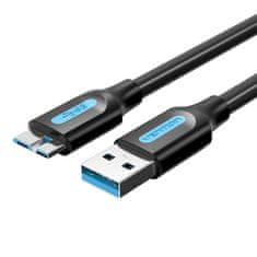 Vention kabel usb 3.0 a moški do micro-b moški vention copbi 3m črn pvc