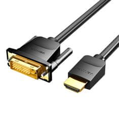 Vention Kabel HDMI do DVI (24+1) Vention ABFBI 3m, 4K 60Hz/ 1080P 60Hz (Czarny)