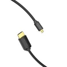 Vention hdmi-d moški do hdmi-a moški 4k hd 1,5 m kabel vention agibg (črn)