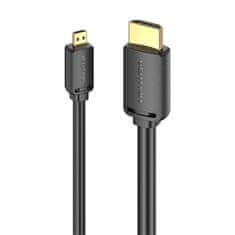 Vention Kabel HDMI-D moški na HDMI-A moški Vention AGIBI 3 m, 4K 60 Hz (črn)