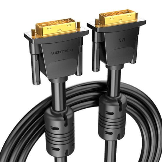 Vention dvi(24+1) moški-moški kabel 1m vention eaabf (črn)