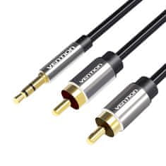 Vention Avdio kabel 3,5 mm moški na 2x RCA moški Vention BCFBG 1,5 m črn