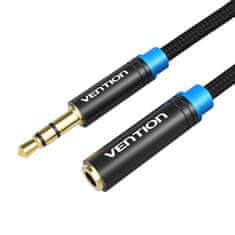 Vention Zvočni kabel pleteni 3,5 mm moški-ženska VAB-B06-B500-M 5 m črn