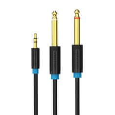 Vention Zvočni kabel TRS 3,5 mm do 2x 6,35 mm BACBJ 5 m črn