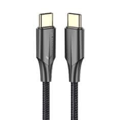 Vention kabel usb-c 2.0 do usb-c 3a vention taubh 2m led črna