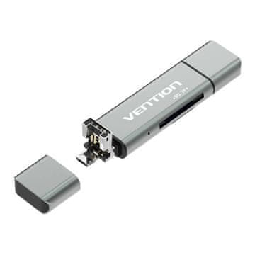 Vention večnamenski bralnik kartic usb2.0 vention ccjh0 siva