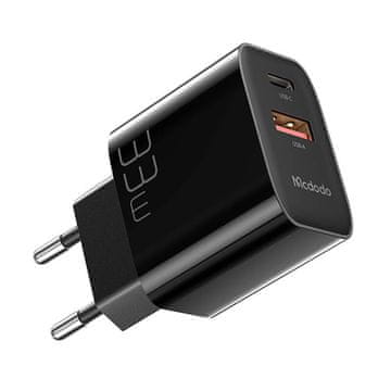 Mcdodo mcdodo mrežni polnilec 33W ch-0921 usb-c, usb-a (črn)