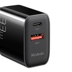 Mcdodo mcdodo mrežni polnilec 33W ch-0921 usb-c, usb-a (črn)