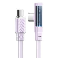 Mcdodo usb-c na usb-c kabel mcdodo ca-3454 90 stopinj 1,8 m z led diodo (vijolična)
