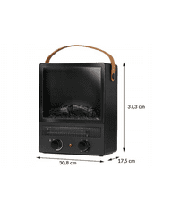MPM Električni kamin MEK-02, 1500W