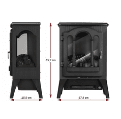MPM Električni kamin MEK-01, 1750W