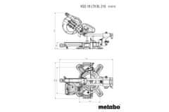 Metabo KGS 18 LTX BL 216 Solo akumulatorska zajeralna žaga (614216850)