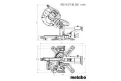 Metabo KGS 18 LTX BL 305 akumulatorska zajeralna žaga (614305810)