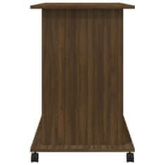 Vidaxl Računalniška miza rjav hrast 80x50x75 cm konstruiran les