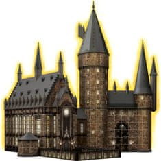 Ravensburger Svetleča 3D sestavljanka Night Edition Harry Potter: Grad Bradavičarka - Velika dvorana 643 kosov