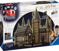 Ravensburger Svetleča 3D sestavljanka Night Edition Harry Potter: Grad Bradavičarka - Velika dvorana 643 kosov