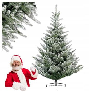 shumee Umetno božično drevo, zelena smreka, zasneženo, s stojalom, 180 cm