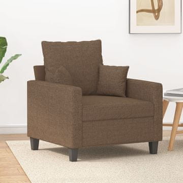 Vidaxl vidaXL Fotelj, rjav, 60 cm, oblazinjen s tkanino
