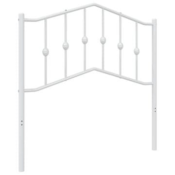 Vidaxl Kovinsko nadomestno vzglavje belo 90 cm