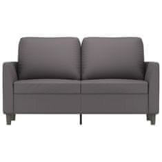 Vidaxl Dvosed siva 120 cm umetno usnje