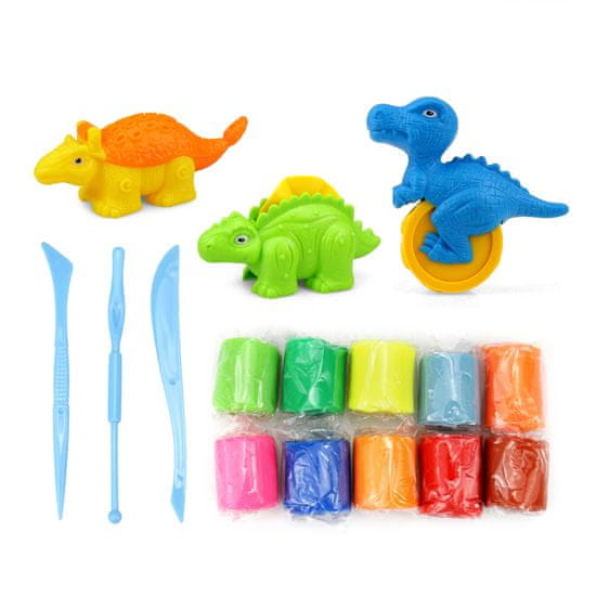 Aga4Kids Plastični koščki + dodatki Dinozavri