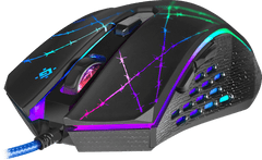 Defender Forced GM-020L RGB črna gaming miška + igralna podloga
