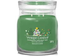 Yankee Candle Dišeča sveča Signature in glass medium Shimmering Christmas Tree 368g