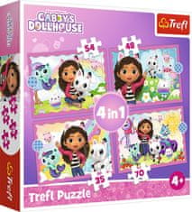 Trefl Puzzle Gábinina čarobna hiša 4 v 1 (35,48,54,70 kosov)