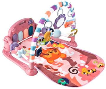 shumee Poučna podloga za dojenčke, klavirske ropotulje, roza