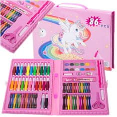 shumee Art set za slikanje v kovčku 86 delni. roza