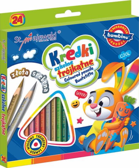 shumee Trikotne barvice Bambino, 24 barv