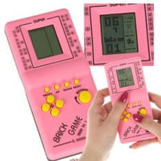 WOWO Elektronska ročna konzola Tetris - Tetris 9999in1 Pink - Igra Gierka