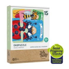 slomart MUDUKO Baby Puzzle Spoprijateljite se z žuželkami Ecopuzzles dvodelne 18m+