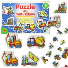 WOWO Gradbeni stroji Puzzle za otroke - ALEXANDER Otroška sestavljanka - Gradbeni stroji za otroke od 2 let