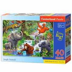 WOWO Maxi Puzzle Jungle Animals - CASTORLAND Maxi Puzzle 40 kosov, za otroke 4+ leta