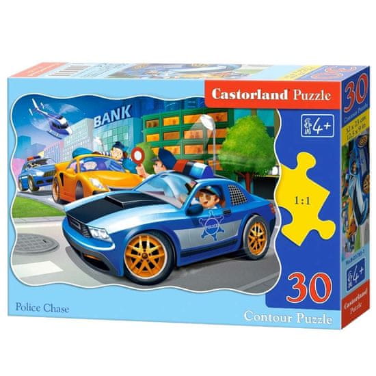 WOWO Puzzle Police Chase za otroke - CASTORLAND Police Chase Puzzle 30 kosov za otroke 4+