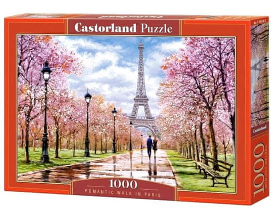 WOWO Puzzle 1000 kosov Castorland - Romantični sprehod po Parizu 68x47cm