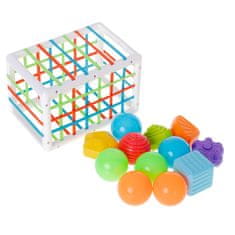 WOWO Sensory Cube Puzzle - Fleksibilna Sensory Cube - Shape Sorter Puzzle s pravokotnim vložkom