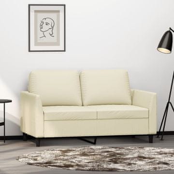 Vidaxl vidaXL Dvosed kavč kremne barve 120 cm umetno usnje