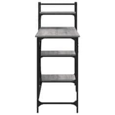 Vidaxl Računalniška miza s policami siva sonoma 120x47x109 cm