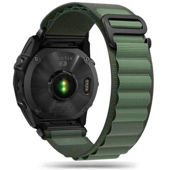 Tech-protect Nylon pašček za Garmin Fenix 5x / 5x Plus / 6x / 6x Pro / 7x / 8 51mm, military green