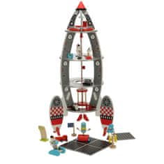 WOWO Vesoljska raketa z astronavtom - lesena vesoljska raketa z astronavtom