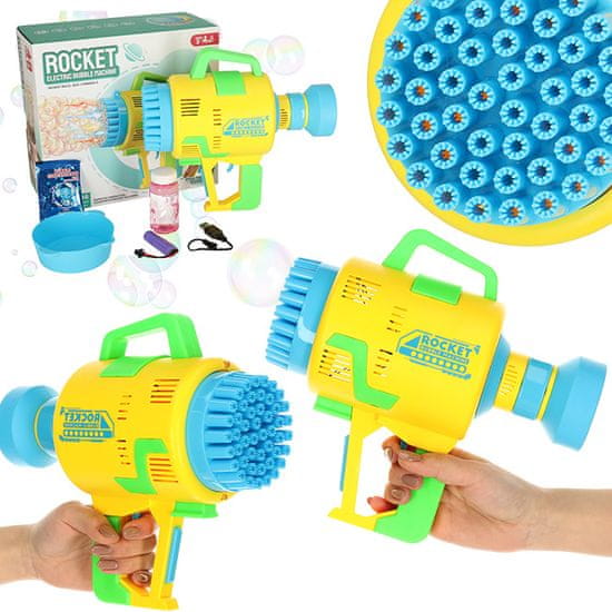 WOWO Bubble Machine Gun Yellow s svetlečimi mehurčki - Yellow Bubble Machine Gun s svetlečimi milnimi mehurčki