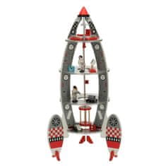 WOWO Vesoljska raketa z astronavtom - lesena vesoljska raketa z astronavtom