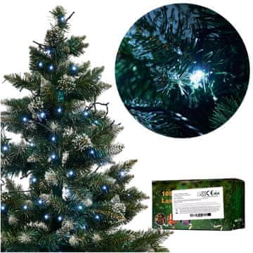 WOWO LED svetilka na nizu 10 m - 10 m LED svetilka na nizu, 100 LED, hladno bela, 8 načinov osvetlitve