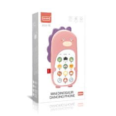 Aga4Kids Otroški telefon Dinozaver Roza