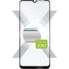 FIXED Zaščitni pokrov iz kaljenega stekla za Samsung Galaxy A12, lepljiv čez celoten zaslon, črn