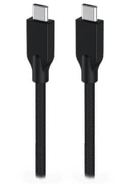 Genius ACC-C2CC-3A, kabel, USB-C do USB-C, USB 3.0, 3A, PD 60W, pleten, 1,5 m, črn